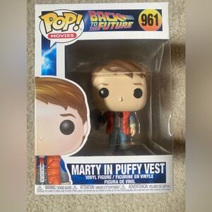 Funko Pop Marty McFly in Red and Blue Outfit